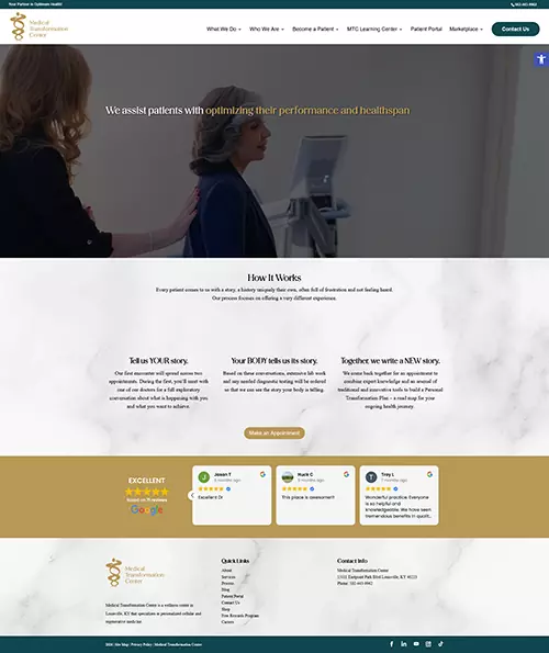 site screenshot mtc - Medical Transformation Center